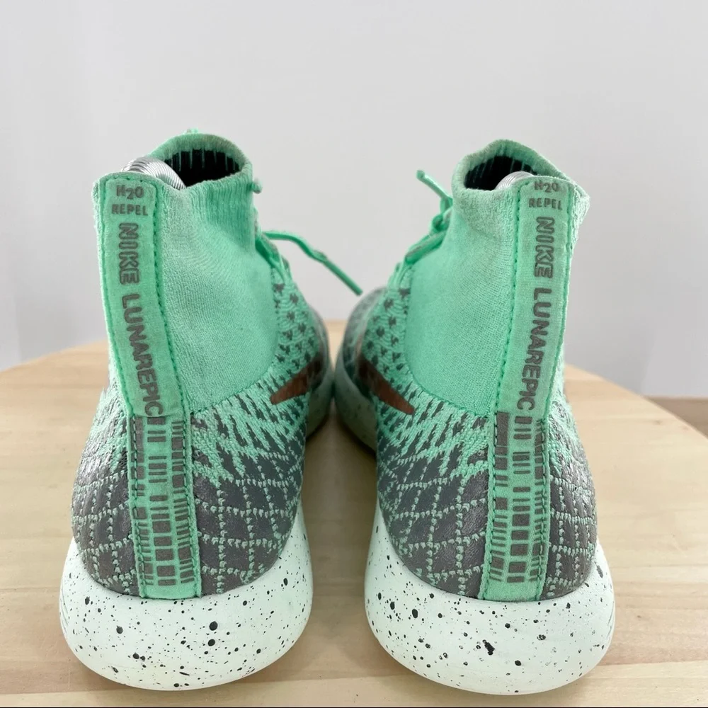 Womens Nike Lunarepic Flyknit Shield Green Glow. Sneakers SZ 6.5 - Picture 10 of 10